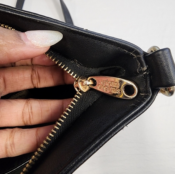 Urban Orginal Women's Brown/Black Leather Fringe  Animal Print Crossbody Bag - Picture 7 of 16